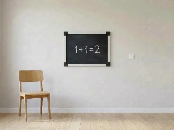 1' × 1.5' blackboard hanging on a wall