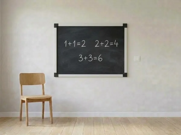 2' × 1.5' blackboard hanging on a wall