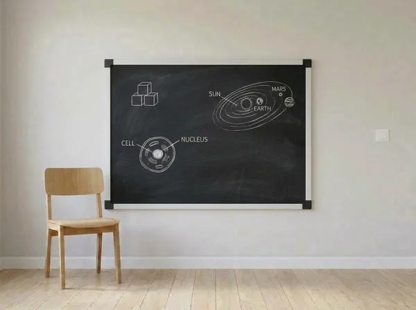 3' × 4' blackboard hanging on a wall