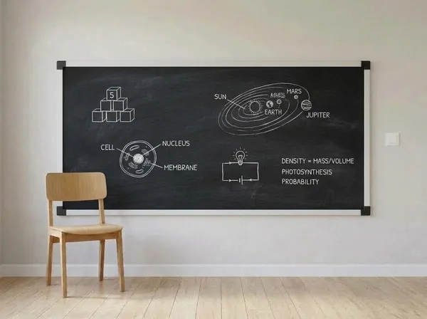 4' × 8' blackboard hanging on a wall