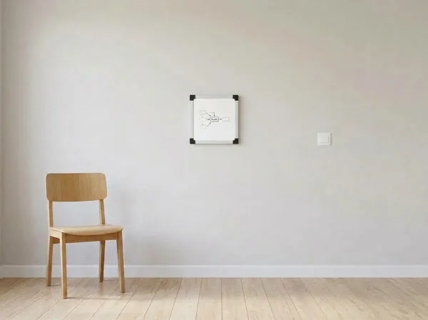 1' × 1' whiteboard hanging on a wall