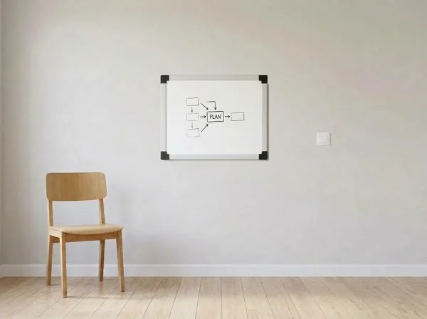 2' × 1.5' whiteboard hanging on a wall