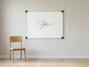 3' × 4' whiteboard hanging on a wall